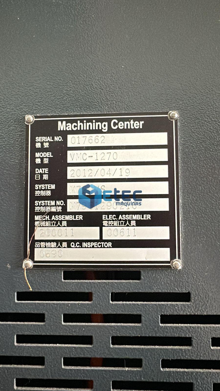 Centro de Usinagem Hartford VMC-1270