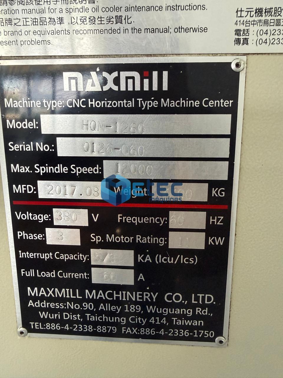 Centro de Usinagem Vertical Maxmill HQM1260