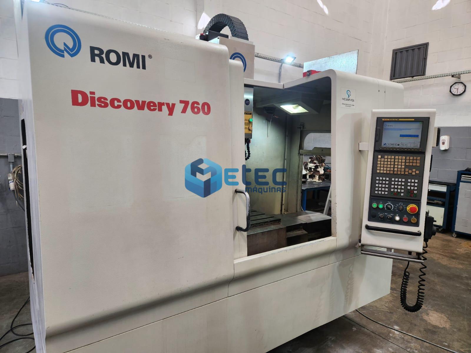 Centro de Usinagem Vertical Romi Discovery D760 Fanuc