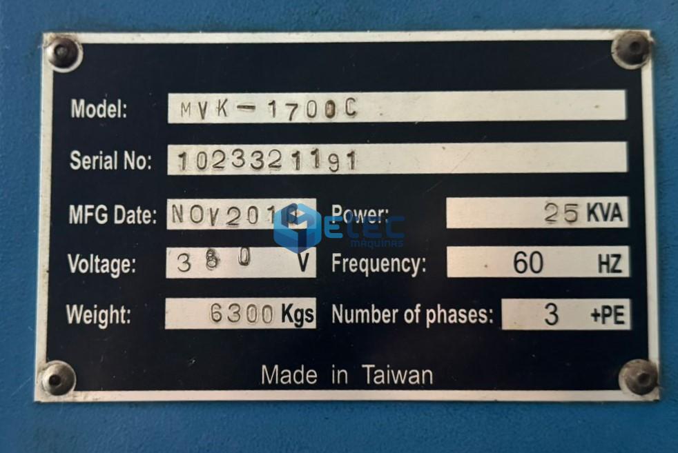 Centro de Usinagem Vertical Veker MVK-1700C