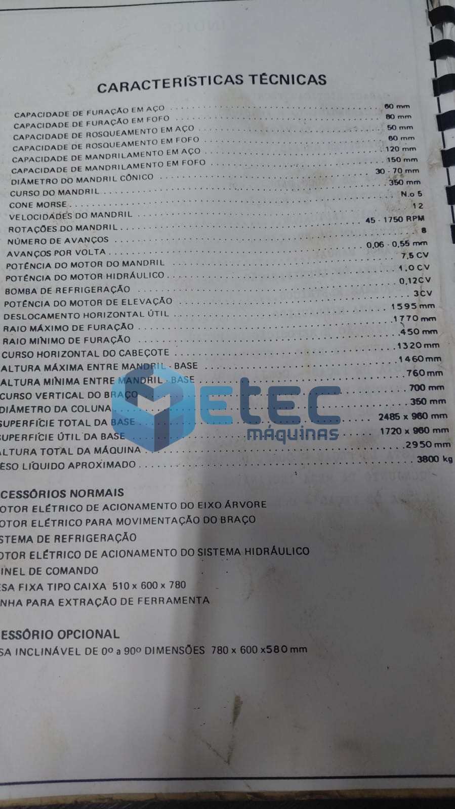 Furadeira Radial Kone KR60