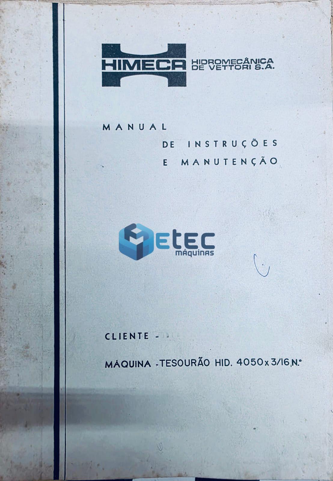 Guilhotina Himeca HMTH 4050 x 3/16”