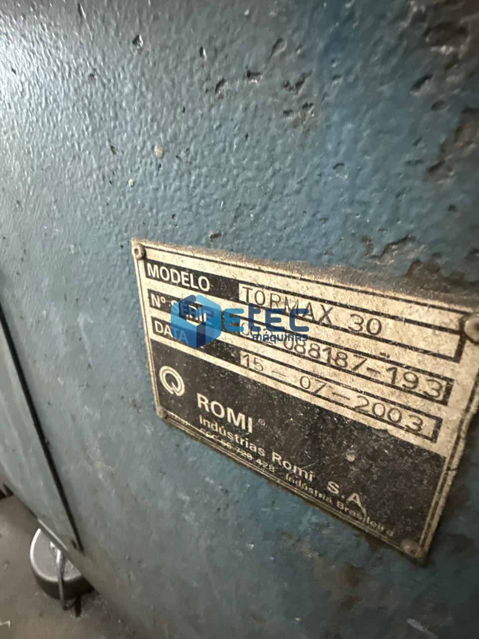 Torno Convencional Romi Tormax 30
