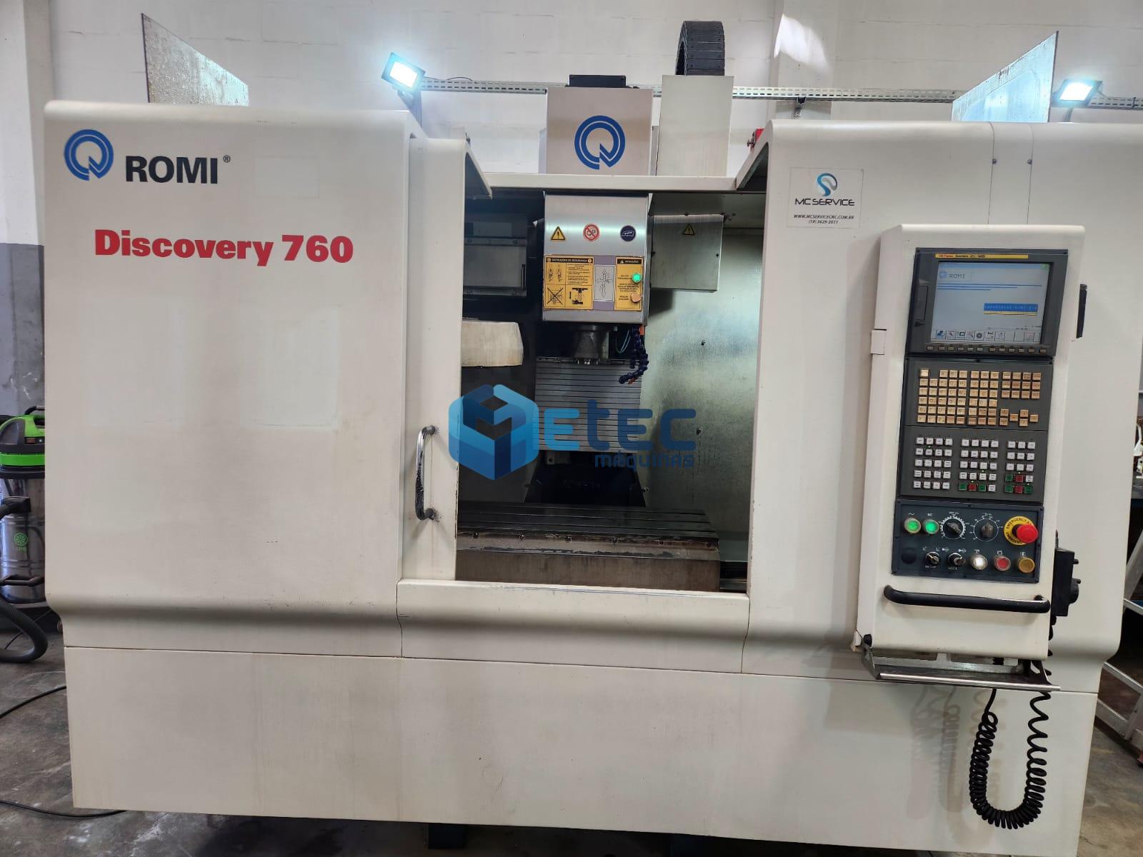 Centro de Usinagem Vertical Romi Discovery D760 Fanuc